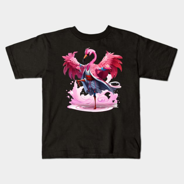 Kung Flamingo Kids T-Shirt by Jason's Finery